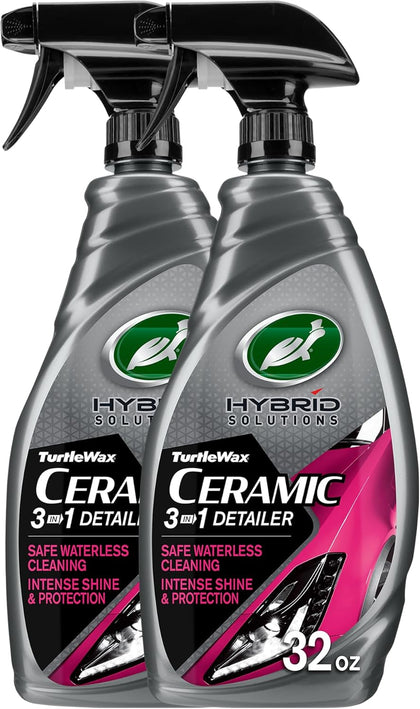 Hybrid Solutions Ceramic 3-in-1 Car Detailer, Waterless Car Wash, Long-lasting HydrophobicWax Protection and High