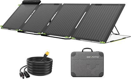 200W Bifacial Portable Solar Panel for Camping, RV & Power Stations | 26% N-Type Cells, Foldable Design, Reflective
