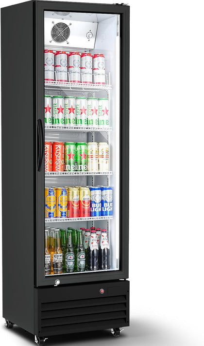 12.5 Cu.Ft Commercial Glass Door Drink Display Beverage Refrigerator