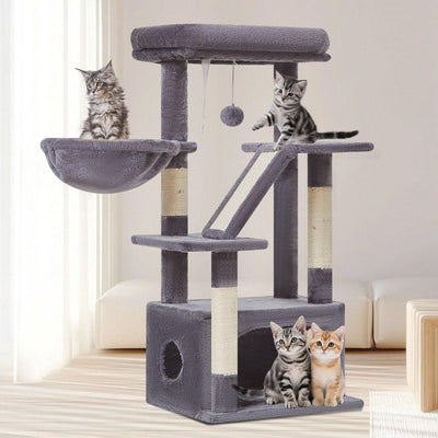 Cat Tree,38.5-Inch Cat Tower for Indoor Cats,Suitable for Kittens with Luxurious cat condo, Adjustable Baskets and