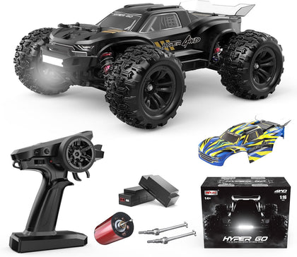 H16BM 1/16 Brushless Fast RC Cars for Adults | Max 42mph, RC Truck, 4X4 Remote Control Car, RTR 2 Lipo Batteries