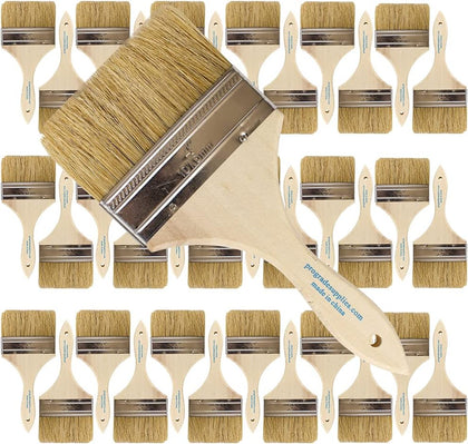 Chip Paint Brushes - 36 Ea 4 Inch Chip Paint Brush Light Brown