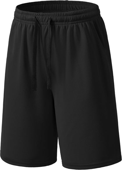 Boys Athletic Shorts Kids Mesh Basketball Soccer Short with Pockets