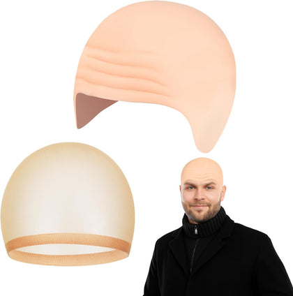 Bald Caps, Halloween Latex Bald Cap for Halloween Makeup Party Costume