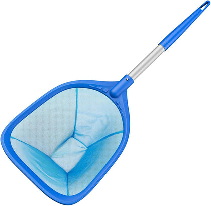 Swimming Pool Skimmer Net 26.8 inches, Leaf Rake Net with Fine Aluminum Pole for Fast Cleaning Ponds, Hot Tub, and