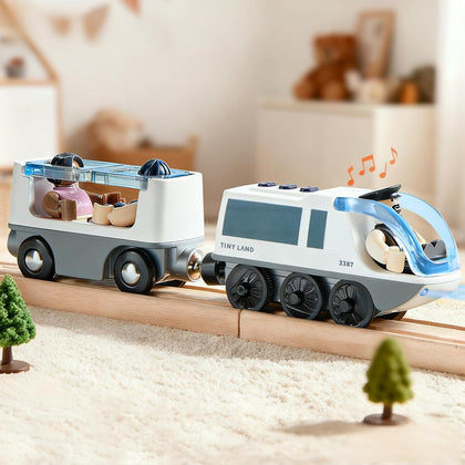 Battery Operated Action Locomotive Train for Track Set | Powerful Engine Bullet Train Set Compatible with Major Brand