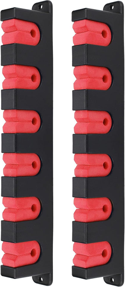 Horizontal Fishing Rod Rack Holders Wall-mounted Fish Pole Holder for Garage & Boat 6-Rod Storage Racks -1 Pair Rod