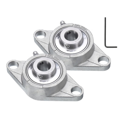 uxcell 2Pcs SUCFL202-10 Pillow Block Bearings 5/8 in Bore Self Alignment