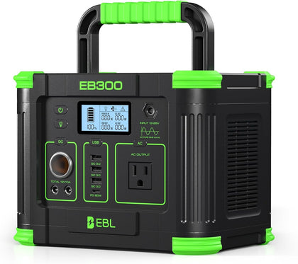 Portable Power Station 288.6Wh 330W Solar Generator Pure Sine Wave AC Output (600W Peak) with 5W Wireless Charger