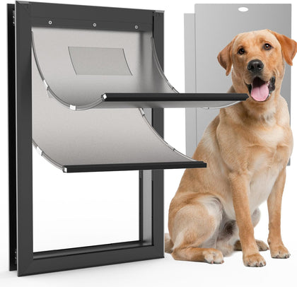 XL Dog Door, Extra Large Dog Door, Aluminum for Large Dogs