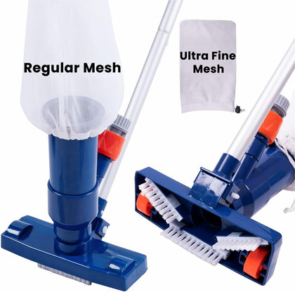 Upgraded Swimming Pool Spa Jet Vacuum Cleaner with Brush & 56" Pole,for Above Ground/Inflatable Pool,Hot Tub,Pond
