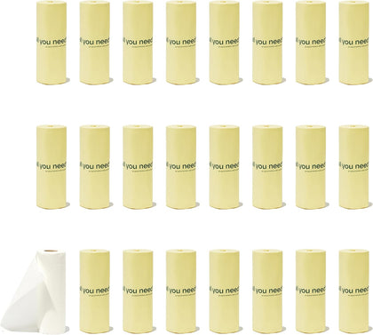 Bamboo Paper Towels - 24 Pack - Heavy Duty 3-Ply Kitchen Rolls