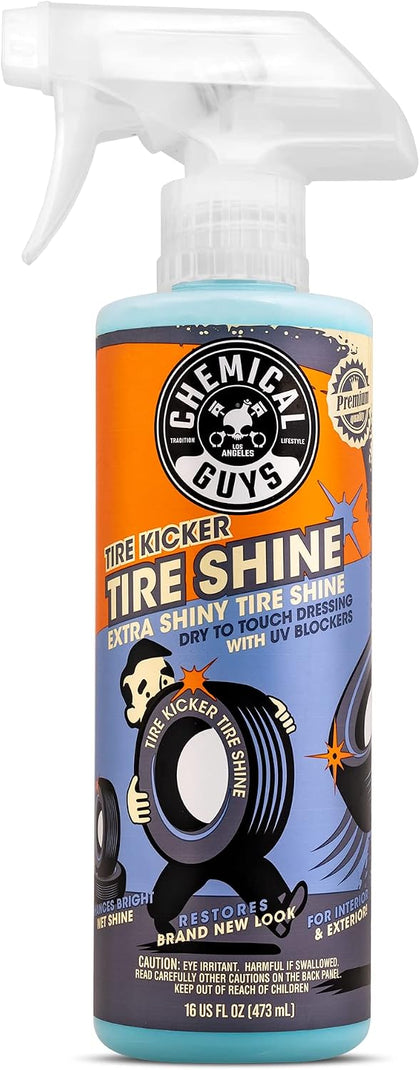 Tire Kicker Extra Glossy Tire Shine for Rubber & Trim, 16 oz | Sprayable dressing revives a deep wet look on tires
