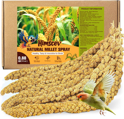 Natural Millet Spray for Birds, Non-GMO Sun-Dried Bird Treat