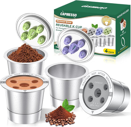 Reusable K Cups for Keurig: 2026 Updated My K Cup Stainless Steel Coffee Pod Refillable Coffee Filters for K