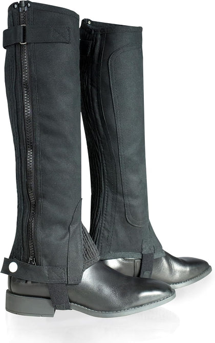 Amara Equestrian Half Chaps Kids, Faux Leather Half Chaps for Kids