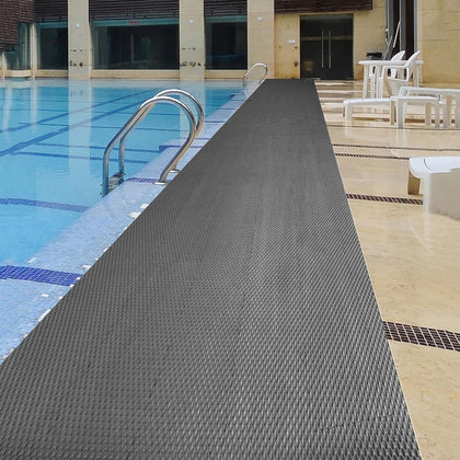 Drainage Non-Slip Floor Mat 4'x10' - Heavy Duty PVC Rubber Wet Area Mat for Restaurant Kitchen Pool Deck