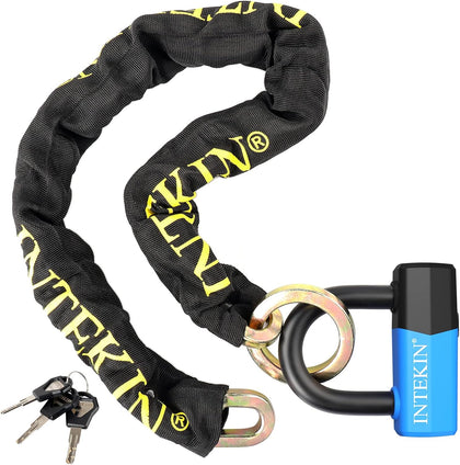 Motorcycle Chain Lock 3.6FT Bike Lock 10mm/0.42inch Thick Security Chain Locks Heavy Duty Bike Lock with