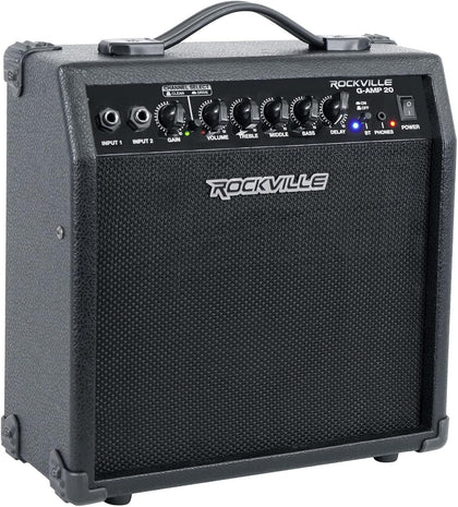 G-AMP 20W Guitar Amplifier Combo with Bluetooth, Delay, Dual Guitar Inputs, Clean/Overdrive, EQ Controls, Portable
