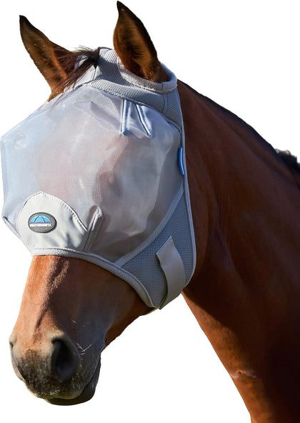 ComFiTec Fine Mesh Fly Mask, Grey, Large