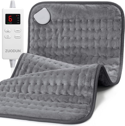 Heating Pad for Back, Neck, and Shoulder Pain Relief, Electric Heat Pad with 6 Heat Levels, Moist Heat Option, Auto