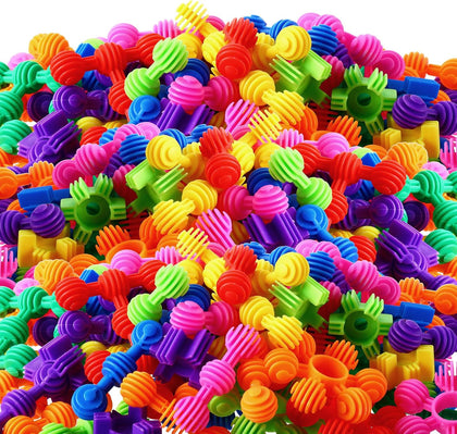 230 Pcs Kids Star Stem Building Toys Building Blocks Plastic Connectors Stem Toys with Storage Box for Kindergarten