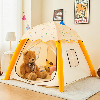 HalloDeer Kids Play Tent, Inflatable Toddler Tent Dome for Boys & Girls, Indoor Kids Tents, Portable Foldable