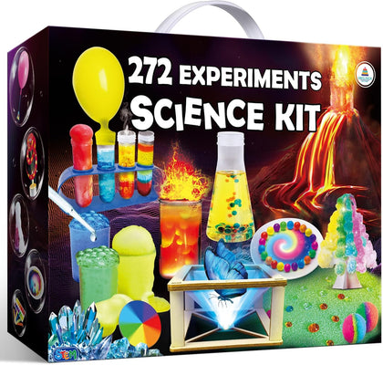 272 Experiments Science Kit for Kids, Chemistry Set | S.T.E.M Toys Boys Girls Birthday Gifts, Volcano, Crystal