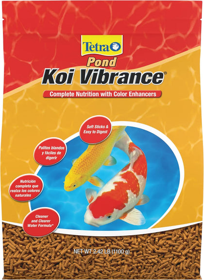 Pond Koi Vibrance Soft Sticks, Floating Pond Fish Food, 2.42 lbs