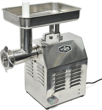 Professional Commercial Meat Grinder Stainless Steel Meat Grinder for Restaurant/Deli/Home (TC-22 Silver)