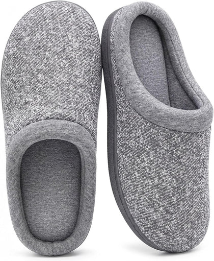 Women's Knit Memory Foam Slippers Warm Soft House Anti-Slip Shoes | Slip-on,Machine-washable,Indoor,Outdoor