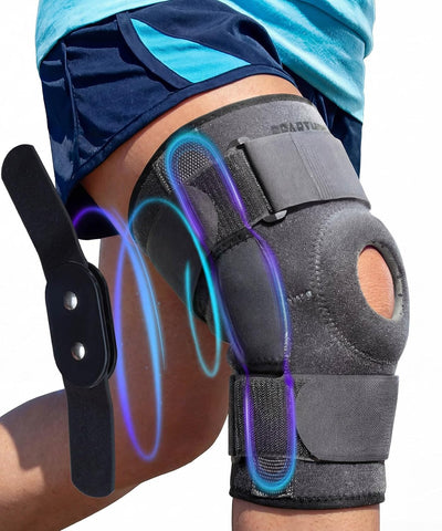 Knee Brace - Heavy-Duty Hinged Support for ACL, MCL, Meniscus Tear, Arthritis, Tendonitis Pain - Open Patella