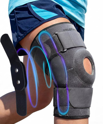 Knee Brace - Heavy-Duty Hinged Support for ACL, MCL, Meniscus Tear, Arthritis, Tendonitis Pain - Open Patella