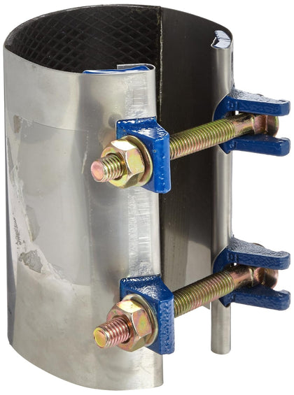 24500035006000 Stainless Steel Repair Clamp, Redi-Clamp, Carbon Steel Bolt, 2 Bolts, 6" Length, 3" Pipe Size