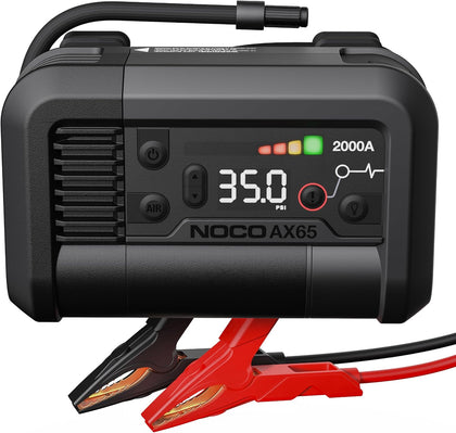 Boost+Air AX65: 2000A Jump Starter with Air Compressor Tire Inflator – Starts 8.0L Gas & 6.0L Diesel – 67 SLPM