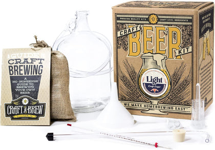 Light - Craft Lager - Beer Making Kit - Make Your Own Craft Beer - Complete Equipment and Supplies - Starter Home