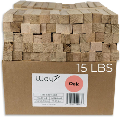Pizza Oven Wood Kiln Dried Oak | 15-16 lbs | 4-5 inch Cooking Wood | Compatible with Solo Stove, Gozney & More | Mini