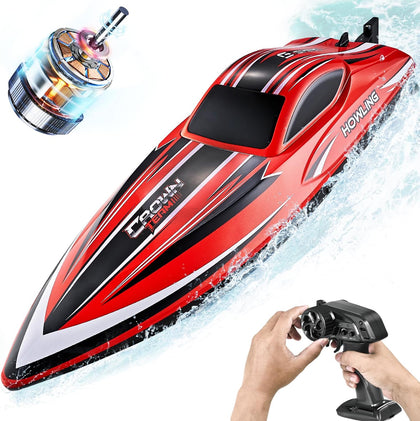 HJ818PRO 16 Inch 55 KPH Brushless RC Boat for Adults | 55 KPH Speed & Brushless Motor; Waterproof Hull; Large RC