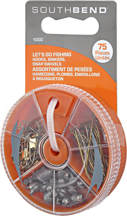 Sporting Goods 75 Assorted Hooks, Sinkers, And Snap Swivels