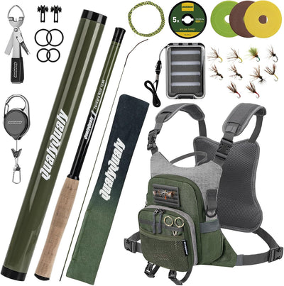 Tenkara Fly Rod Combo Beginner Kit, Tenkara Fishing Rod in 8.7ft/10.6ft/11.6ft 24T Fly Fishing Kit with Telescopic