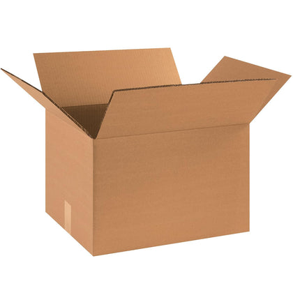 Double Wall Shipping Boxes Medium 18"L x 14"W x 12"H 15-Pack - Corrugated Cardboard Box for Moving, Mailing, Packing