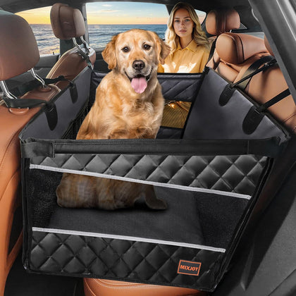Dog Car Seat for Large Medium Dogs, Back Seat Extender for Pets, Waterproof Pet Carseat for Medium Sized Dog, Hammock