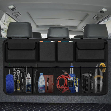 Car Trunk Organizer, Large Capacity Car Organizers and Storage with 8 Pockets, Waterproof Backseat Hanging Organizer