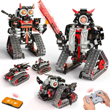 5-in-1 STEM RC Robot Building Kit - 443PCS, Gift for Boys Ages 8-13 | STEM Toys for Ages 8-13, Building Toys for