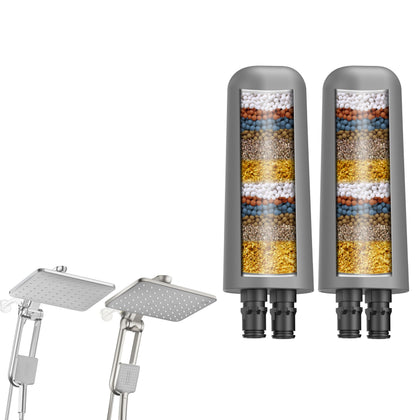 2-Pack Gray Shower Head Filter Replacement for L400099