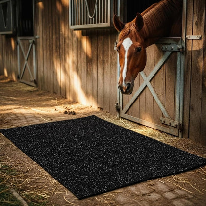 Heavy Duty Rubber Horse Stall Mats 4x6 ft Horse Stable Mat | Large, Waterproof, Non Slip, Washable,Easy to Clean for