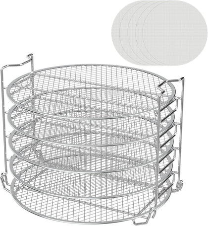 Dehydrator Rack for Ninja Foodi Instant Pot 8 Quart Pressure Cooker & Air Fryer Grill Accessories Stainless Steel