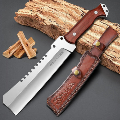 Machete for Cutting Trees, Survival Hunting Machete with Sheath | Heavy Duty Hunting Knife for Yard Work, Full Tang