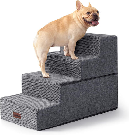 Dog Steps for Bed or Couch,4-Step Pet Stairs for Small Dogs & Cats