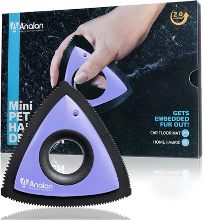 Mini Pet Hair Remover for Car Detailing Dog Hair Tool Brush(Purple)